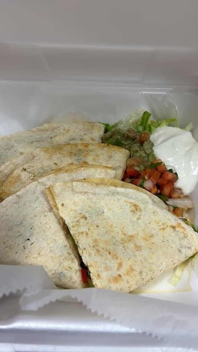 Veggie Quesadilla.
