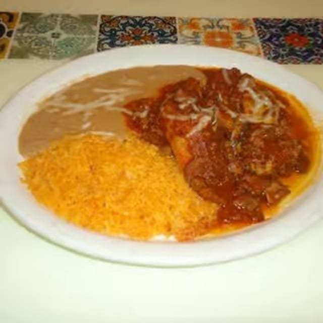 Two Tamales with Chile Con Carne.