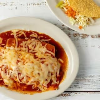 One Beef Taco, One Burrito & One Beef Enchilada.