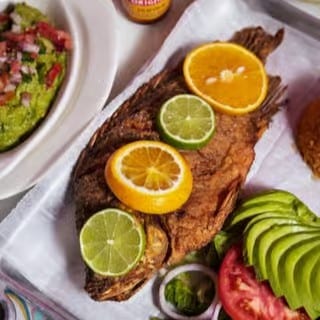 107. Whole Fried Fish (Mojarra)