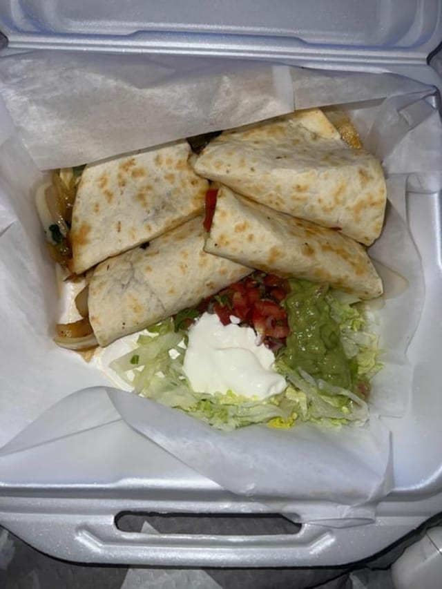 Veggie Quesadilla.