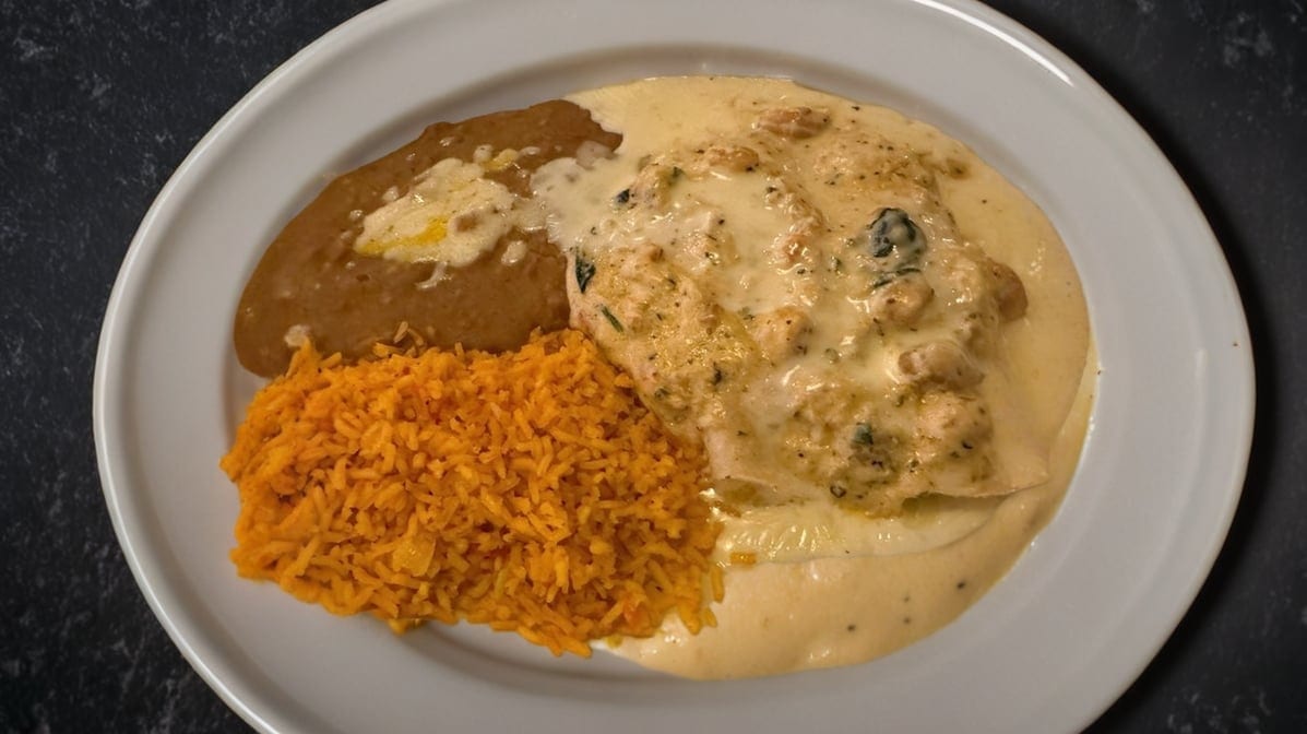 Seafood Enchiladas.