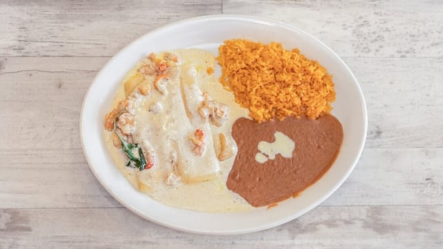 Seafood Enchiladas.