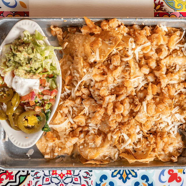 Nachos De Camarones.